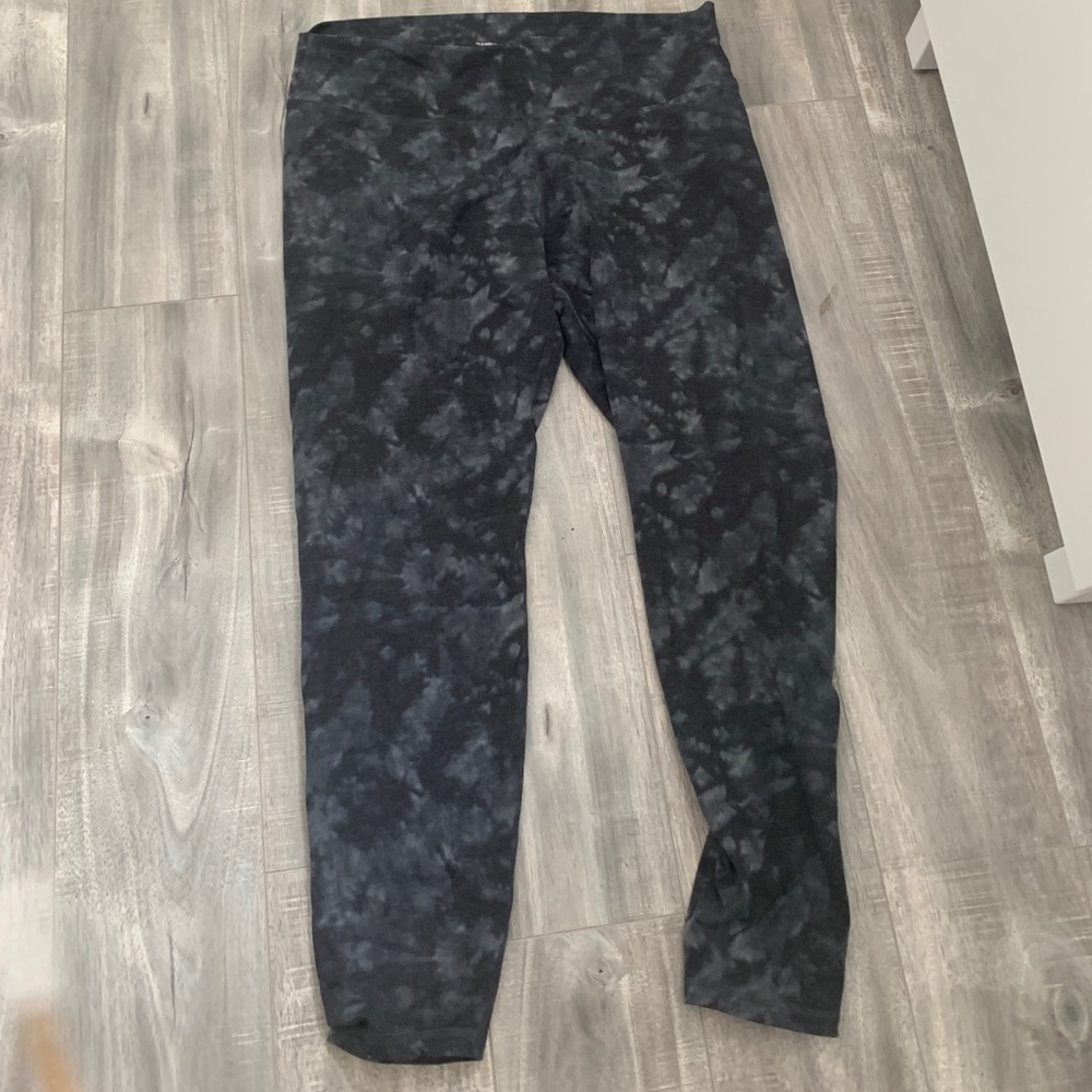 Black and Grey Tie Dye Activewear Leggings